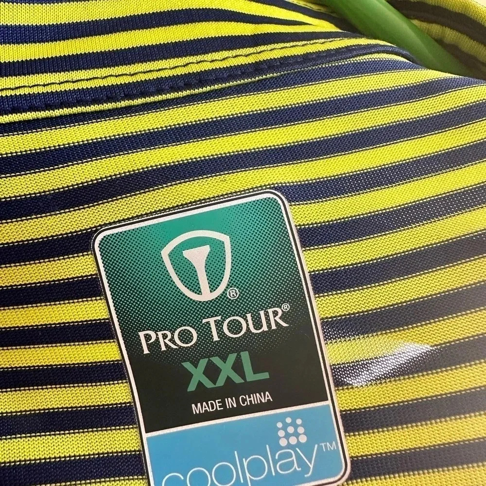 🆕 Pro Tour® Men's Feeder Stripe Polo Shirt - Picture 4 of 4